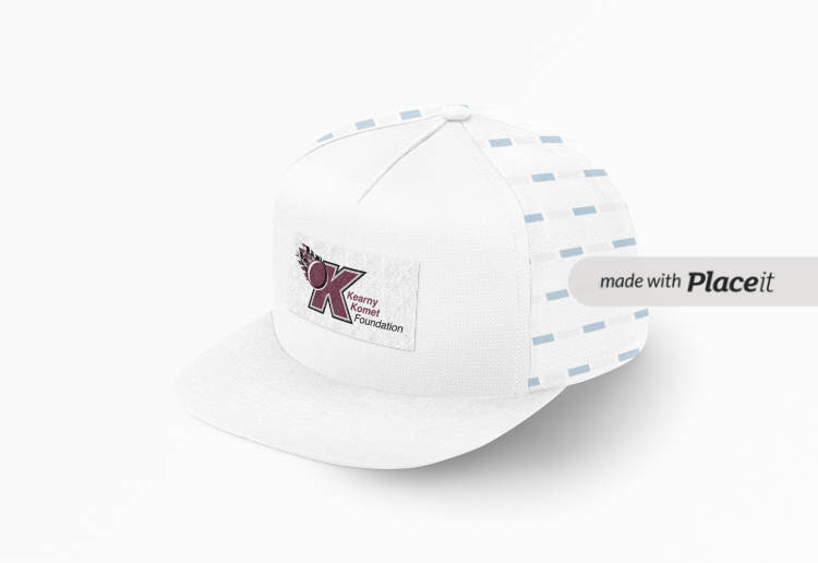 white komet hat mockup